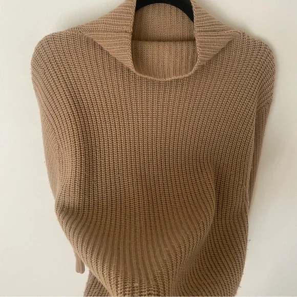 Aritzia Wilfred Montpellier Turtleneck Sweater in Tan size XS Merino Wool - Picture 3 of 12